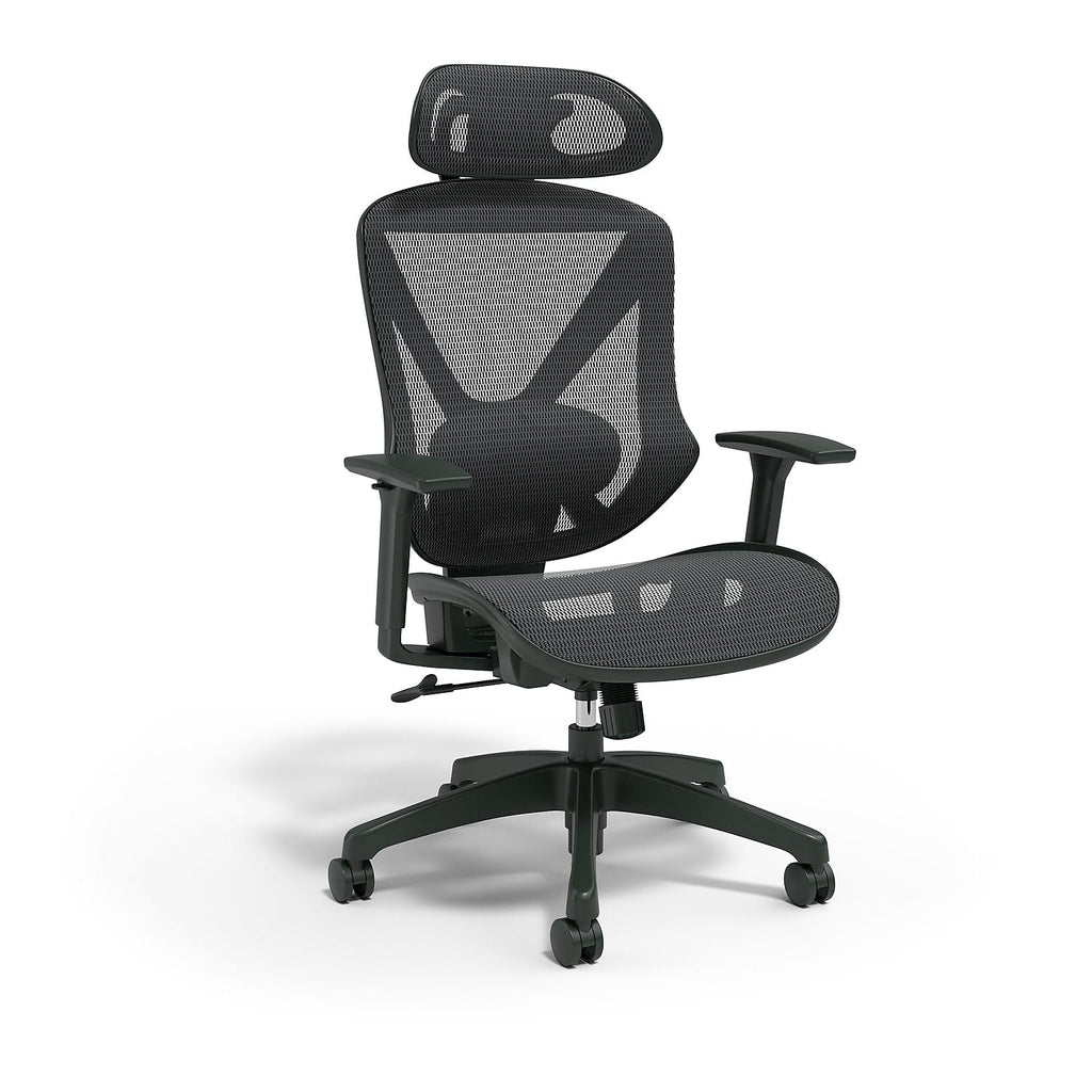 Staples Dexley Ergonomic Mesh Swivel Task Chair Black (UN56946)