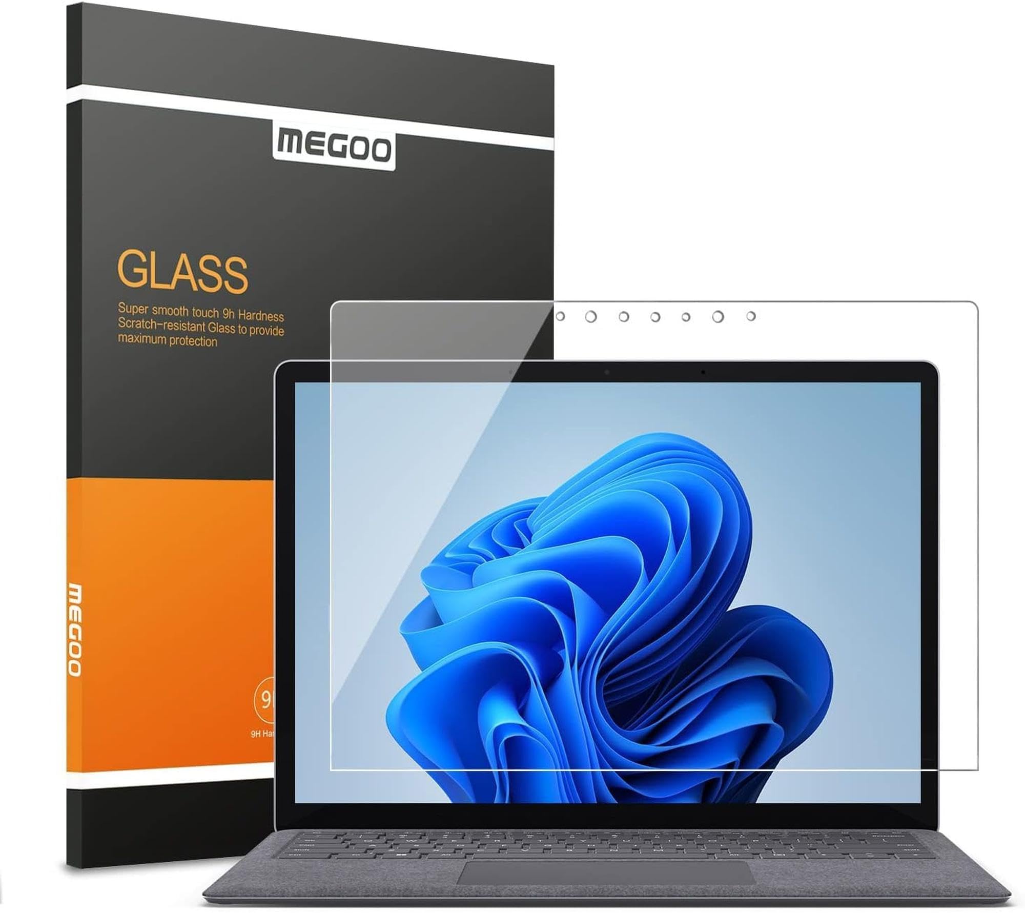 MEGOO Displayschutzfolie für Surface Laptop 5/Laptop 6 Surface Laptop 4 (15 Zoll)Einfache Installation Kratzfest Ultra Clear Screen Protector für Surface Laptop 3