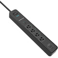 Monster Smart Power Outlet WiFi Control for Indoor Use with Monster App - Voice Control with Amazon Alexa and Google Assistant - 6 Foot Cord with 4 Outlets and 2 USB-A Plug-Ins Black