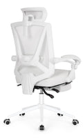 Misolant Ergonomic Office Chair with Footrest Ergonomic Desk Chair with Adjustable 2D Lumbar Support High Back Office Chair with Adjustable Headrest Comfortable Leather Office Chair